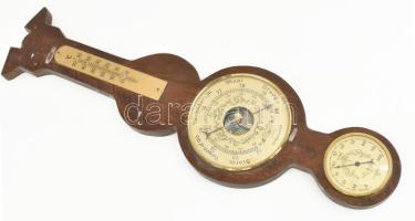 Barometer, hiányos, h: 58 cm