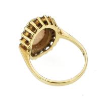 Arany (Au) 14K opálköves gyűrű, jelzett, méret: 1,9 cm, bruttó: 6,1 g