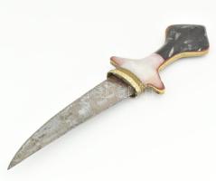 Keleti dísztőr, klf ónix mozaikokkal, h: 39 cm