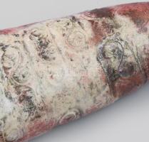 Antik porcelán faliváza, jelzett, repedésvonallal, m: 32 cm