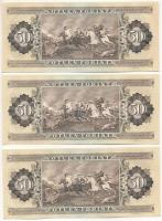 1989. 50Ft (3x) sorszámkövetők "D 014 034997 - 014 034999" T:AU Adamo F21