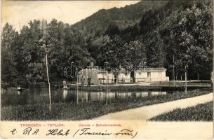 1908 Trencsénteplic, Trencianske Teplice; uszoda / Schwimmschule / swimming school (fl)