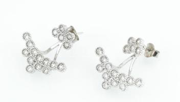 Ezüst(Ag) 2in1 fülbevalópár, jelzett, h: 2,5 cm, bruttó: 4,5 g