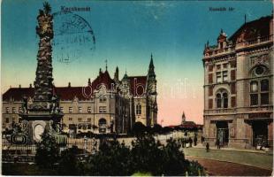 1917 Kecskemét, Kossuth tér, Gyenes S. üzlete. Vasúti levelezőlapárusítás 3. sz. 1915.