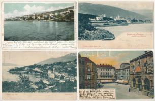 10 db RÉGI hosszú címzéses horvát város képeslap / 10 pre-1945 Croatian town-view postcards