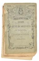 Pór Antal: Aeneas Sylvius. II. Pius pápa. Élet- és korrajz. Bp., 1880. Szent-István-Társulat. (12)+384p. (Házi könyvtár. XXXIII.) Kiadói papírborítóban. Hiányos gerinc, szétvált fűzés. Felvágatlan.