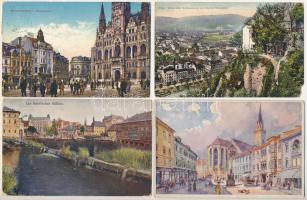 10 db RÉGI osztrák város képeslap / 10 pre-1945 Austrian town-view postcards