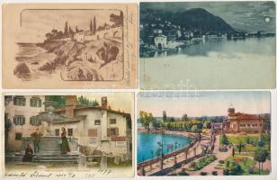 8 db RÉGI oolasz város képeslap /8 pre-1945 Italian town-view postcards