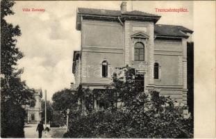 Trencsénteplic, Trencianske Teplice; Villa Zemany. Wertheim Zsigmond kiadása (fl)