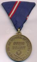 Ausztria 1963. &quot;Katonai Szolgálati érdemérem / Stets Bereit&quot; bronz kitüntetés mellszalaggal T:AU  Austria 1963. &quot;Military Service Bronze Medal&quot; bronz decoration with ribbon C:AU