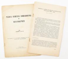 1933 Fördös László: Mária Terézia urbariuma és Kecskemét. Különlenyomat. Kecskemét, 1933, Petőfi-ny., borító nélkül, 20 p. Ritka! + 1957 Papp Ivánné: Adalékok az alföldi olvasókörök és népkönyvtárak történetéhez 1890-1914, különlenyomat, 283-300 p.