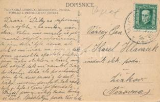 Tátralomnic, Tatranská Lomnica (Magas-Tátra, Vysoké Tatry); Grand Hotel Praha, Pohled z Vestibulu do...