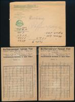 cca 1940 Sopron, Raffensperger Ferenc Fiai kertészet fejléces boríték, kissé sérült + 2 db fejléces számla