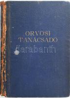 Orvosi tanácsadó egészséges és beteg emberek számára. Szerk: Madzsar József egyetemi tanár. Bp., Enciklopédia R.T. 464p. Kiadói félbőr kötésben, gerince sérült. Egy mechanikus bonctani ábrával és gazdag illusztrációval.