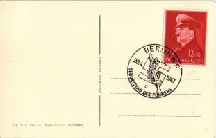 Adolf Hitler. NSDAP German Nazi Party propaganda. Dr. T. V. Lpz. Foto Grimm, Nürnberg + "Geburt...