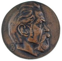 Beck Ö. Fülöp (1873-1945) 1924. Önarckép. A művész jobbra néző portréját ábrázoló, egyoldalas, öntött bronz plakett (109mm) T:XF ph.