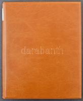 150 férőhelyes A/4 Lindner levélberakó barna gyűrűs borítóval, karton tokkal