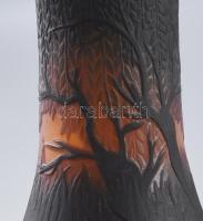 Gallé TIP váza, jelzett, hibátlan, m: 19 cm