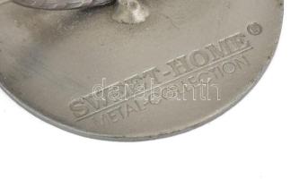 Sweet-Home Metal-Collection biciklis szobor, jelzett, 15x13 cm