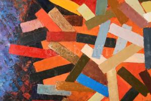 Haraszty István (1934-2022): Sziporkák, 2006. Akril, farost, jelzett a hátoldalán, keretben, 80×60 c...