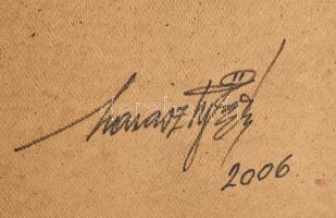 Haraszty István (1934-2022): Sziporkák, 2006. Akril, farost, jelzett a hátoldalán, keretben, 80×60 c...
