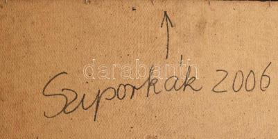 Haraszty István (1934-2022): Sziporkák, 2006. Akril, farost, jelzett a hátoldalán, keretben, 80×60 c...