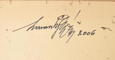 Haraszty István (1934-2022): Gyarmathy Tihamér emlékére, 2006. Akril, karton, jelezve balra lent, há...