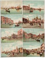 Venezia, Venice; - 12 db RÉGI litho művészlap / 12 pre-1945 litho art postcards