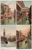 Venezia, Venice; - 12 db RÉGI litho művészlap / 12 pre-1945 litho art postcards