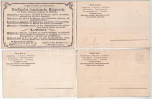 Venezia, Venice; - 12 db RÉGI litho művészlap / 12 pre-1945 litho art postcards