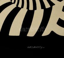 Vasarely, Victor (1908-1997): Zebrák. Szitanyomat, papír, jelzett a nyomaton, számozott (36/90), üve...