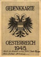 Gedenkkarte Österreich 1945 / Austrian coat of arms (EK)