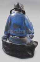 Shiwan. Kína, XX. sz., mázas kerámia. Jelzés nélkül, hibátlan, m: 16 cm