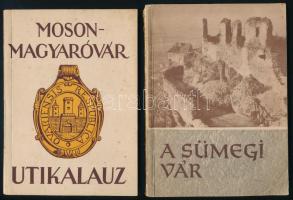 Koppány Tibor - Kozák Károly - Zákonyi Ferenc: A sümegi vár. Veszprém, 1958, Veszprém M. Tanács Idegenforgalmi Hivatala. Kiadói papírkötés, kissé kopott borítóval. + Uzsoki András: Mosonmagyaróvár. Sopron, 1958, Győr-Sopron M. Tanácsának Idegenforgalmi Hivatala. Kiadói papírkötés.