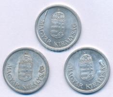 1941. 1P Al technológiai hibás veret (anyagfölösleg) + 1944. 1P Al (2x) technológiai hibás veret (an...