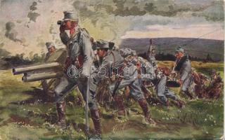 Military WWI Austrian-Hungarian artillery in Serbia (fa Rb)