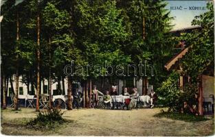 Szliács-fürdő, Kúpele Sliac; fürdő vendéglő, étterem kertje / spa restaurant garden (EB)