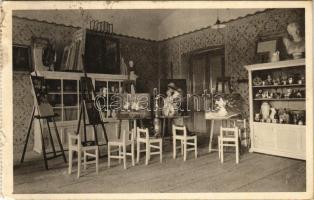 1938 Temesvár, Timisoara; Institut d. A. Schulschwestern d. N. D. / Iskolanővérek intézete, belső / boarding school, interior (szakadás / tear)