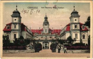 1920 Cseklész, Ceklís, Bernolákovo; Gróf Esterházy Károly kastély / castle (fl)