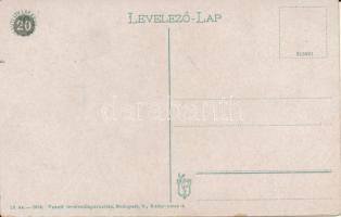 Zsolna, Sillein, Zilina; Vág részlet Budatin várral, gőzmozdony a vasúti hídon. Vasúti levelezőlapár...