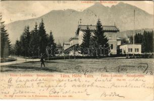 1904 Tátralomnic, Tatranská Lomnica (Magas-Tátra, Vysoké Tatry); szanatórium. Kunstverlag von F. Pietschmann No. 553. / sanatorium (EM)