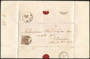 1853 Deák Ferenc (1803-1876) államférfi, miniszter autográf levele Kehidai birtokáról Bécsbe. A címz...