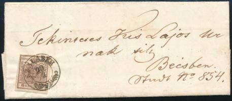 1853 Deák Ferenc (1803-1876) államférfi, miniszter autográf levele Kehidai birtokáról Bécsbe. A címz...