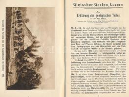 Gletscher-Garten Luzern. Luzern, 1930, Tiefdruck der Graphischen Anstalt C. J. Bucher A. G. Német ny...