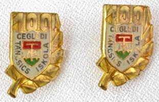 3db-os sérült iskolajelvény és plakett tétel, közte ~1930. "Magy. Kir. Áll. Polgári Fiúiskola C...