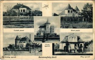 1939 Balatonújhely (Siófok), Családi és Parti penzió, Siklaky, László és Téry nyaraló (EK)