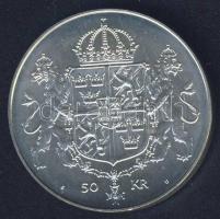 Svédország 1976. 50Kr Ag "XVI.Károly Gusztáv és Szilvia esküvője T:1/2