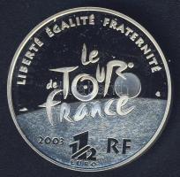Franciaország 2003. 1 1/2€ Ag "Tour de France" T:PP Eredeti díszdobozban, tanúsítvánnyal!