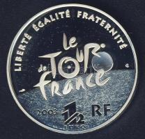 Franciaország 2003. 1 1/2€ Ag "Tour de France - Champs Élysées" T:PP Eredeti díszdobozban, tanúsítvánnyal!