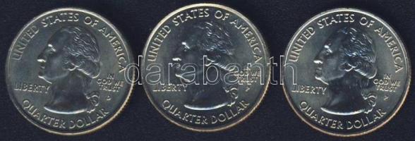 USA 2006. 1/4$ 3klf db "Észak-Dakota, Dél-Dakota, Colorado" T:1,1/2